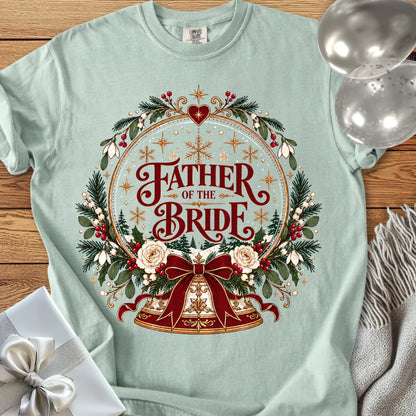 Father of the Bride - Premium Snowglobe Wedding T-Shirt - Bay