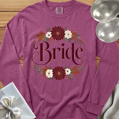 Bride - Premium Wedding Long Sleeve T-Shirt - Berry