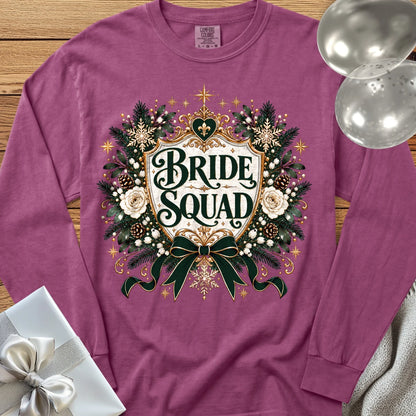 Bride Squad - Premium Winter Heirloom Wedding Long Sleeve T-Shirt - Berry