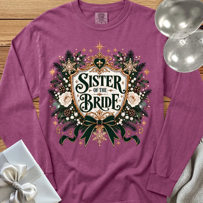 Sister of the Bride - Premium Winter Heirloom Wedding Long Sleeve T-Shirt - Berry