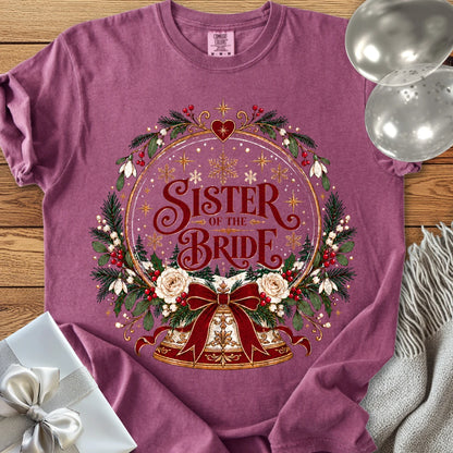 Sister of the Bride - Premium Snowglobe Wedding T-Shirt - Berry
