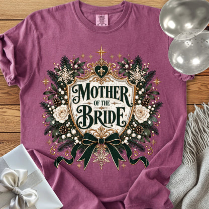Mother of the Bride - Premium Winter Heirloom Wedding T-Shirt - Berry