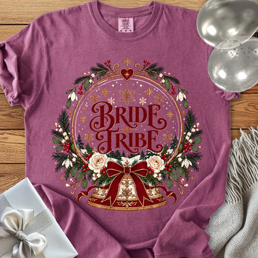Bride Tribe - Premium Snowglobe Wedding T-Shirt - Berry