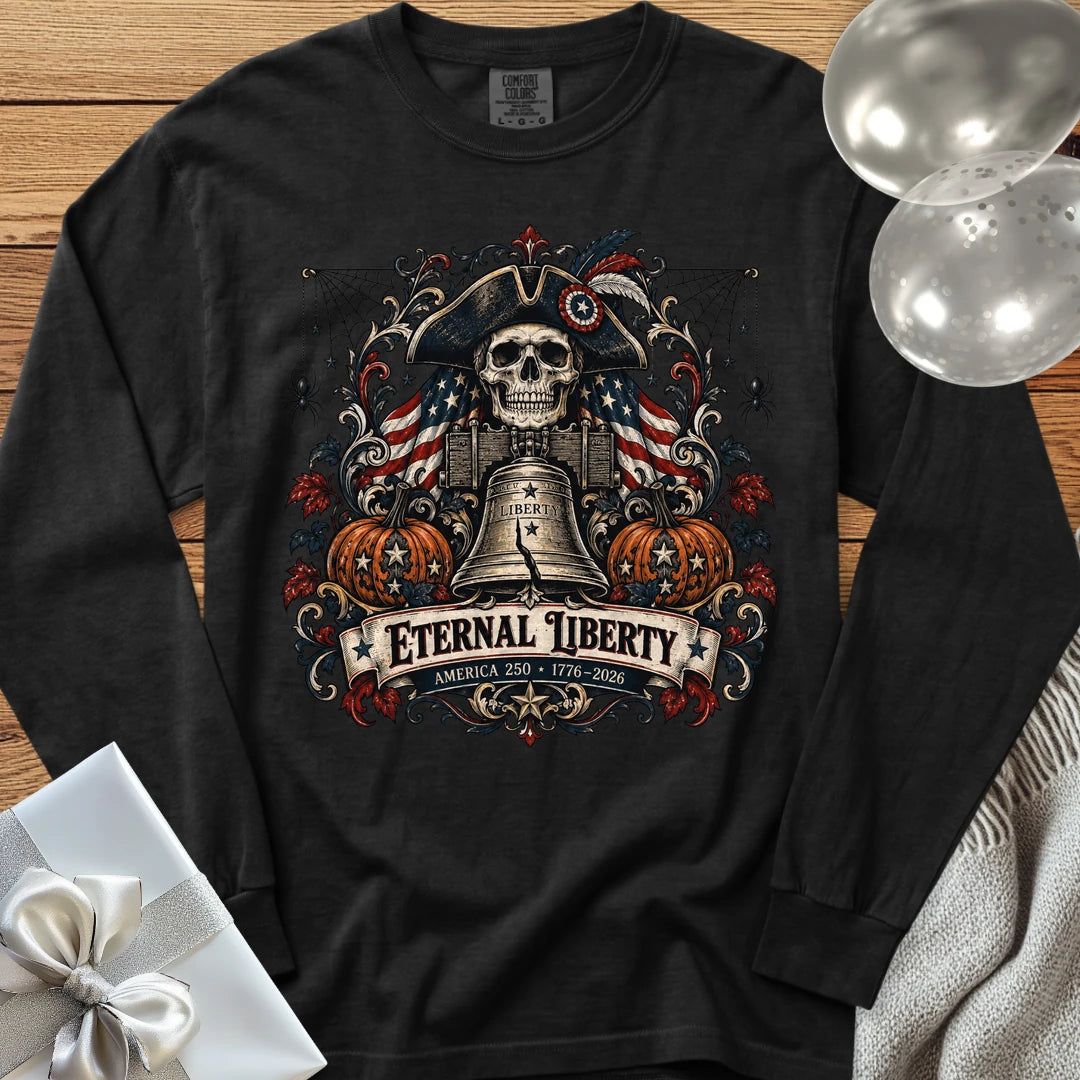 Eternal Liberty - Premium America 250 Halloween Long Sleeve T-Shirt - Black