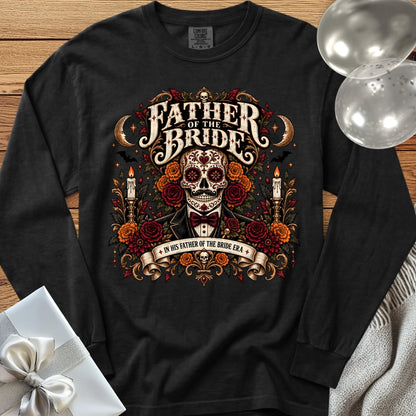 Father of the Bride, In His Father of the Bride Era - Premium Halloween Wedding Long Sleeve T-Shirt - Black
