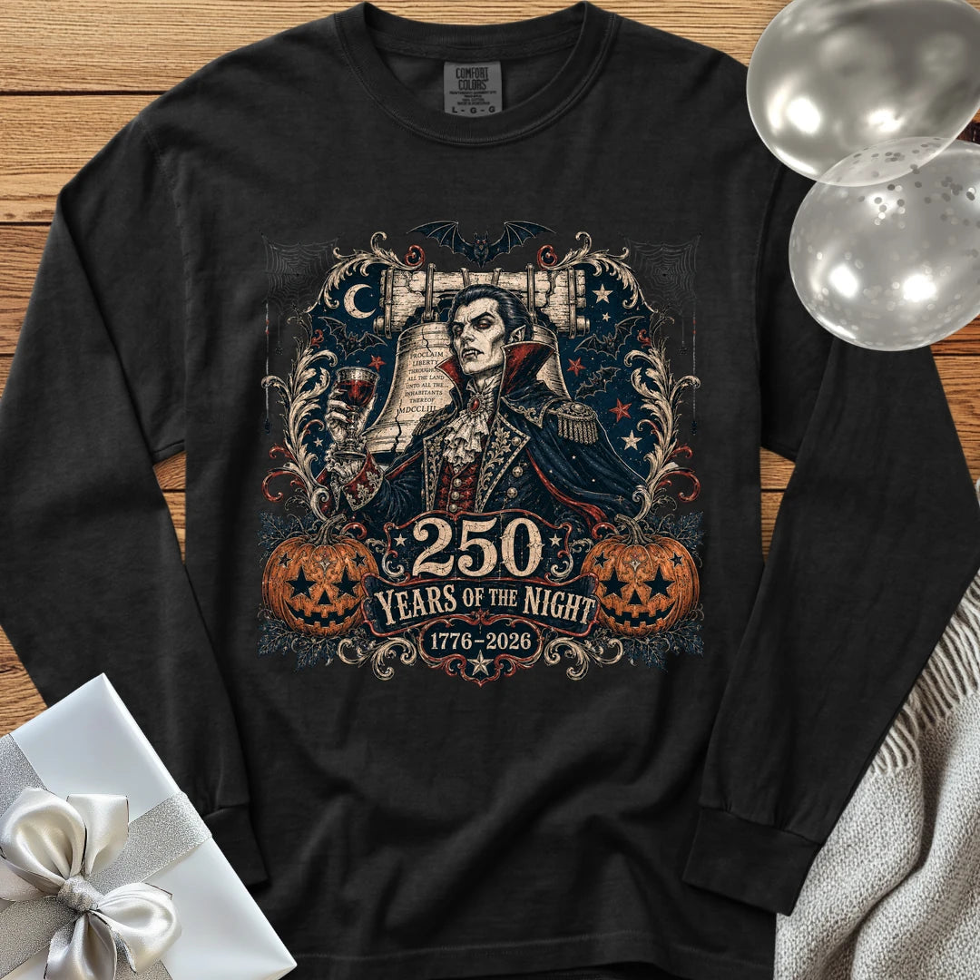 250 Years of the Night - Premium Halloween America 250 Long Sleeve T-Shirt - Black