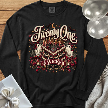 Twenty One & Wicked - Premium Halloween Long Sleeve T-Shirt - Black