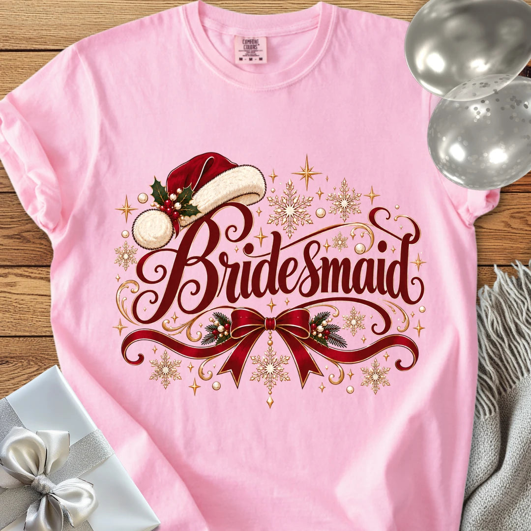 Bridesmaid - Premium Wedding T-Shirt - Blossom