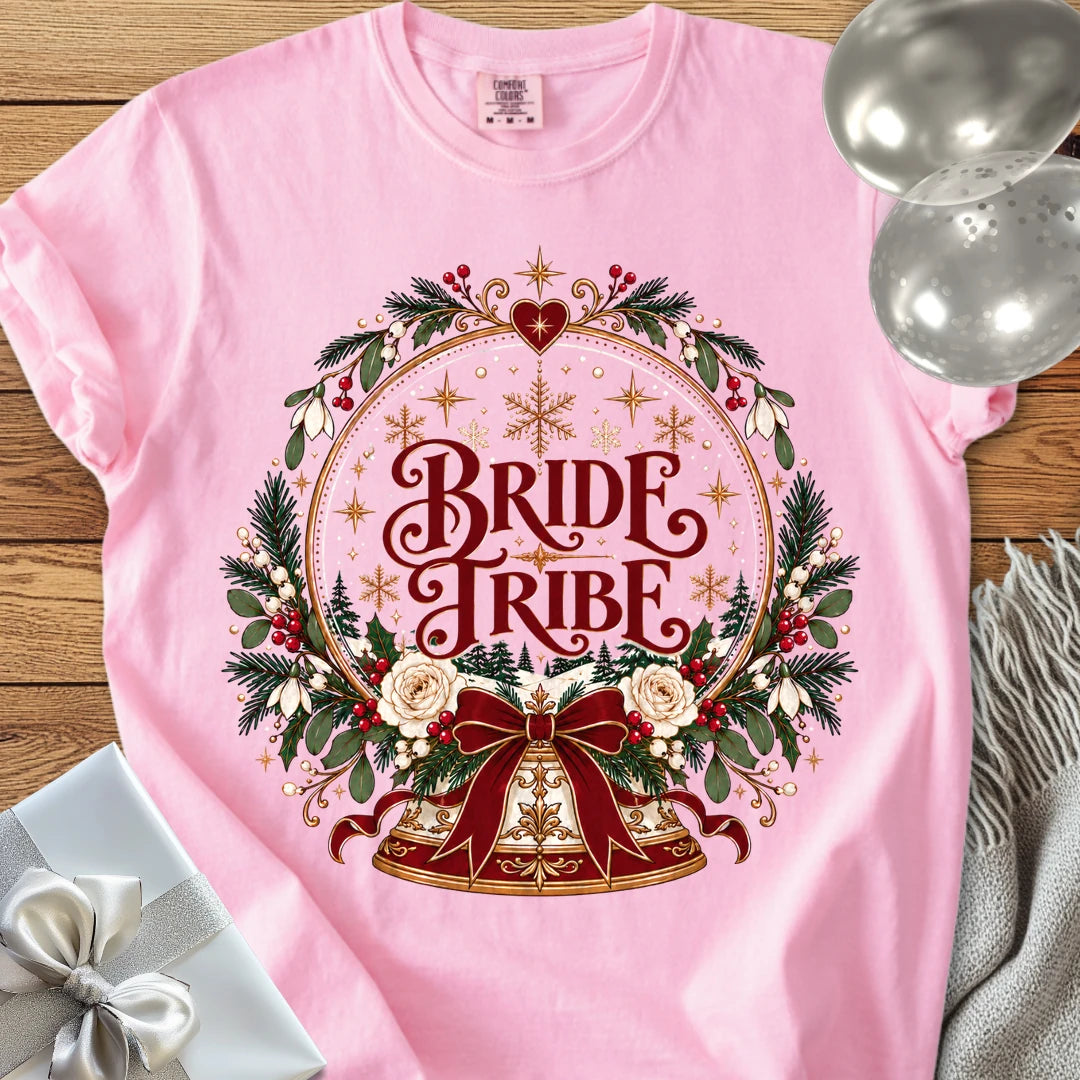 Bride Tribe - Premium Snowglobe Wedding T-Shirt - Blossom