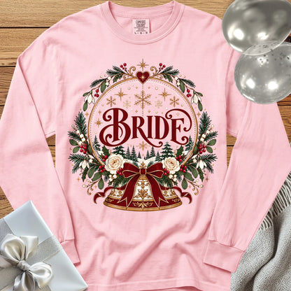 Bride - Premium Snowglobe Wedding Long Sleeve T-Shirt - Blossom