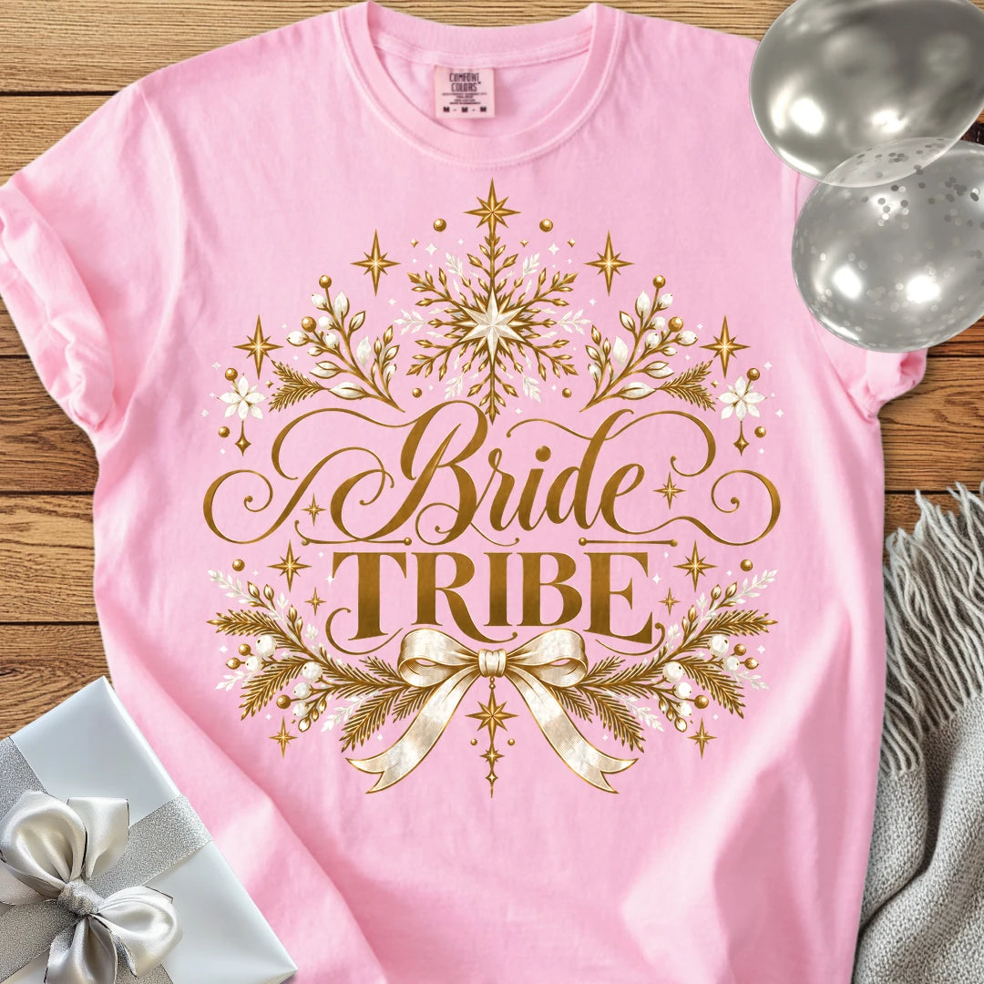 Bride Tribe - Premium Winter Sparkle Wedding T-Shirt - Blossom