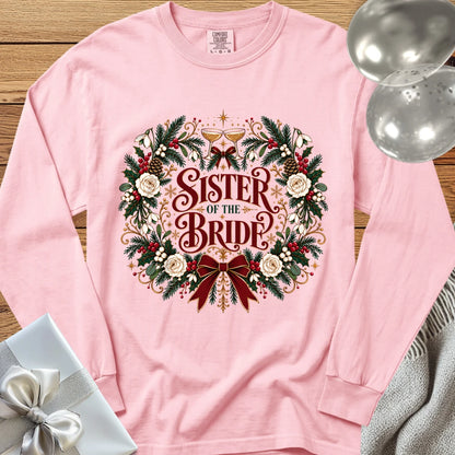 Sister of the Bride - Premium Winter Crest Wedding Long Sleeve T-Shirt - Blossom