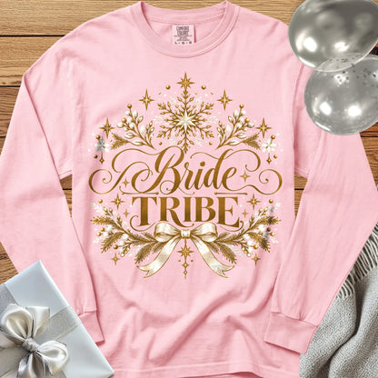 Bride Tribe - Premium Winter Sparkle Wedding Long Sleeve T-Shirt - Blossom