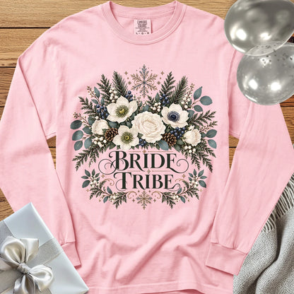 Bride Tribe - Premium Winter Bouquet Wedding Long Sleeve T-Shirt - Blossom