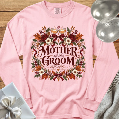 Mother of the Groom, Fall Edition - Premium Wedding Long Sleeve T-Shirt - Blossom