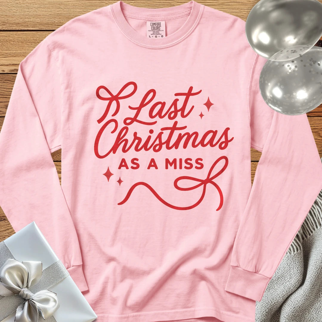 Last Christmas as Miss - Premium Engagement Long Sleeve T-Shirt - Blossom