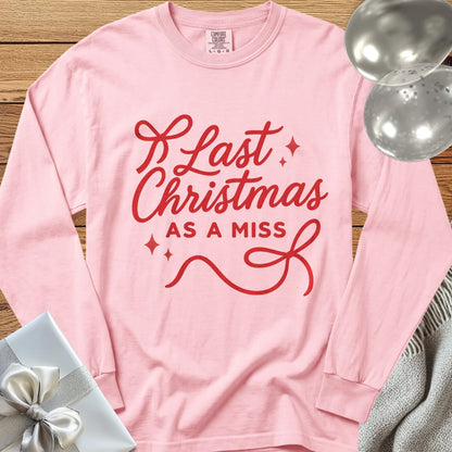 Last Christmas as Miss - Premium Engagement Long Sleeve T-Shirt - Blossom
