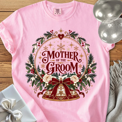 Mother of the Groom - Premium Snowglobe Wedding T-Shirt - Blossom