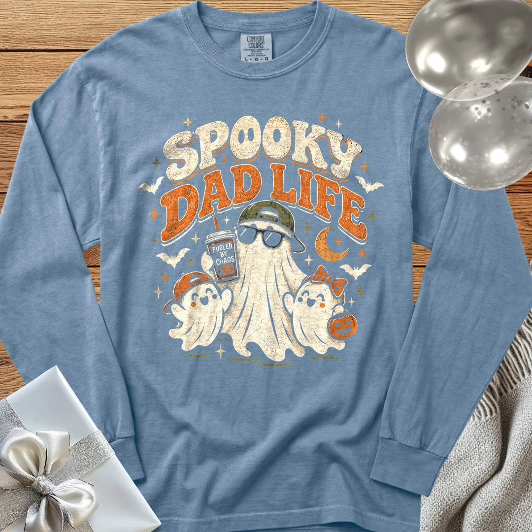 Spooky Dad Life - Premium Halloween Parenting Long Sleeve T-Shirt - Blue Jean