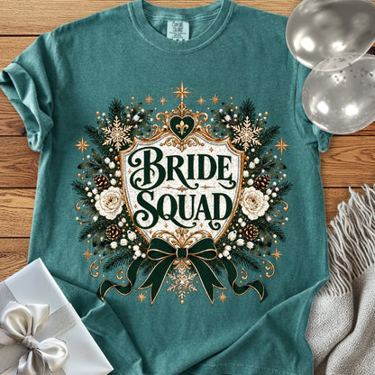 Bride Squad - Premium Winter Heirloom Wedding T-Shirt - Blue Spruce