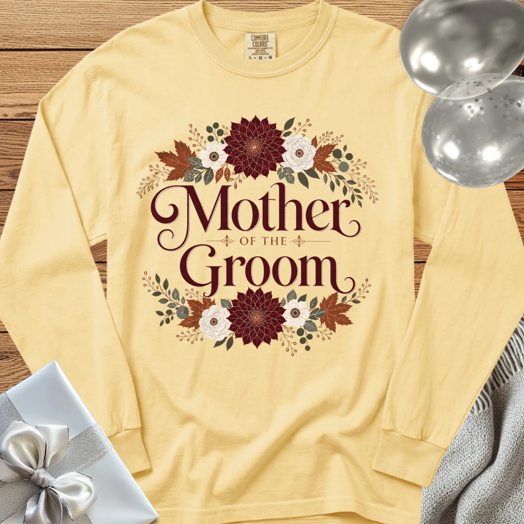 Mother of the Groom - Premium Wedding Long Sleeve T-Shirt - Butter