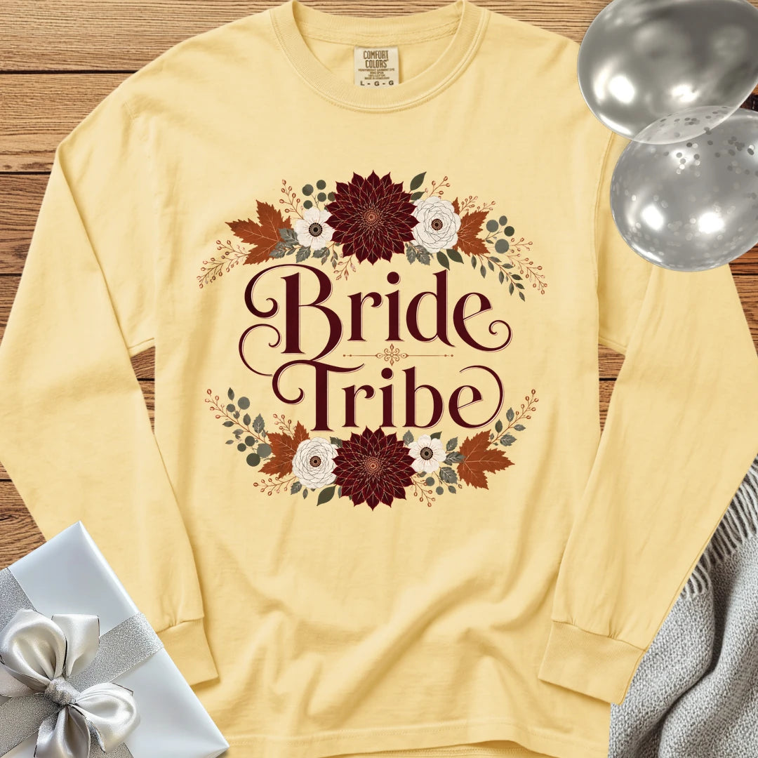 Bride Tribe - Premium Wedding Long Sleeve T-Shirt - Butter