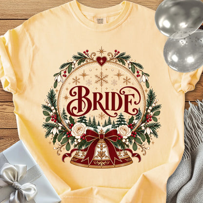Bride - Premium Snowglobe Wedding T-Shirt - Butter