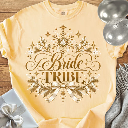Bride Tribe - Premium Winter Sparkle Wedding T-Shirt - Butter