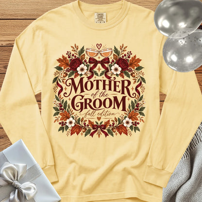 Mother of the Groom, Fall Edition - Premium Wedding Long Sleeve T-Shirt - Butter