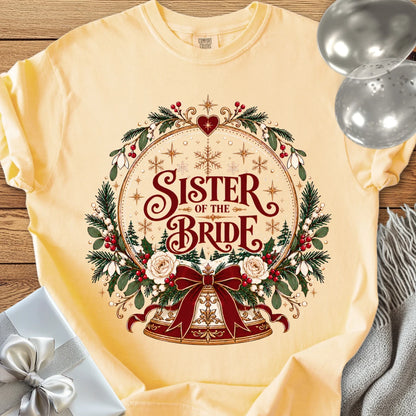 Sister of the Bride - Premium Snowglobe Wedding T-Shirt - Butter