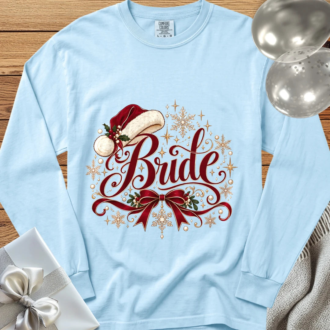 Bride - Premium Christmas Long Sleeve T-Shirt - Chambray