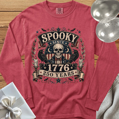 Spooky Since 1776 - Premium Halloween America 250 Long Sleeve T-Shirt - Crimson