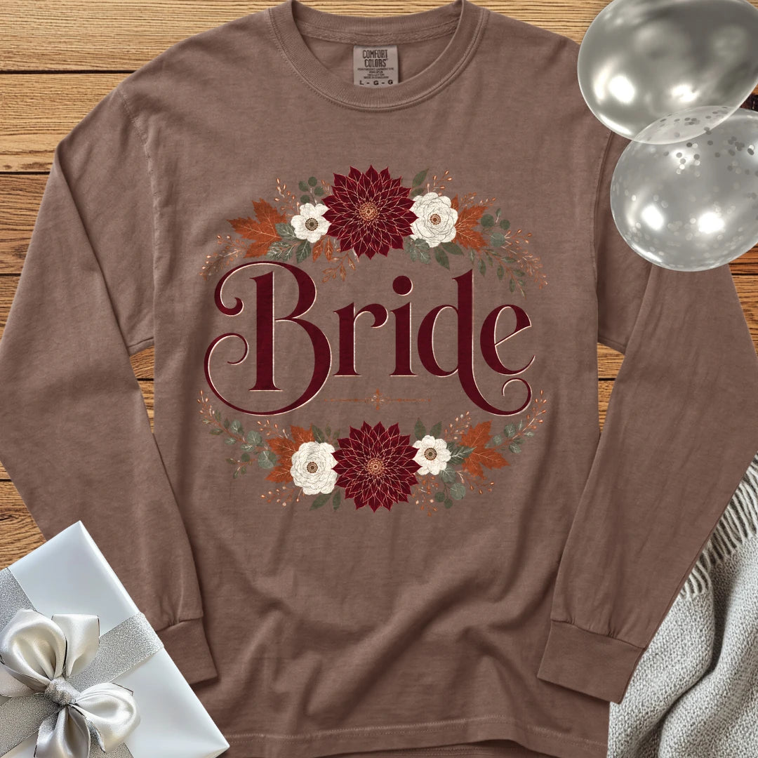 Bride - Premium Wedding Long Sleeve T-Shirt - Espresso