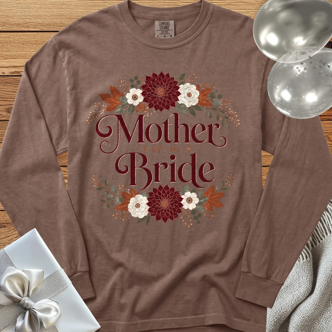 Mother of the Bride - Premium Wedding Long Sleeve T-Shirt - Espresso