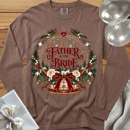 Father of the Bride - Premium Snowglobe Wedding Long Sleeve T-Shirt - Espresso