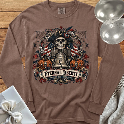 Eternal Liberty - Premium America 250 Halloween Long Sleeve T-Shirt - Espresso