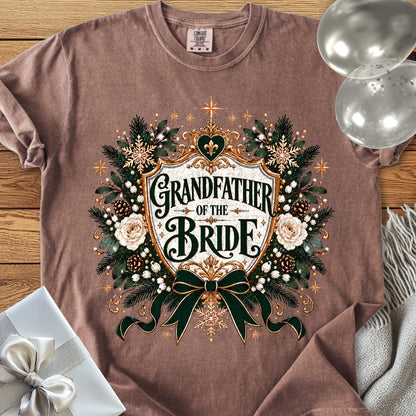 Grandfather of the Bride - Premium Winter Heirloom Wedding T-Shirt - Espresso