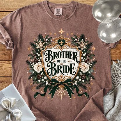 Brother of the Bride - Premium Winter Heirloom Wedding T-Shirt - Espresso