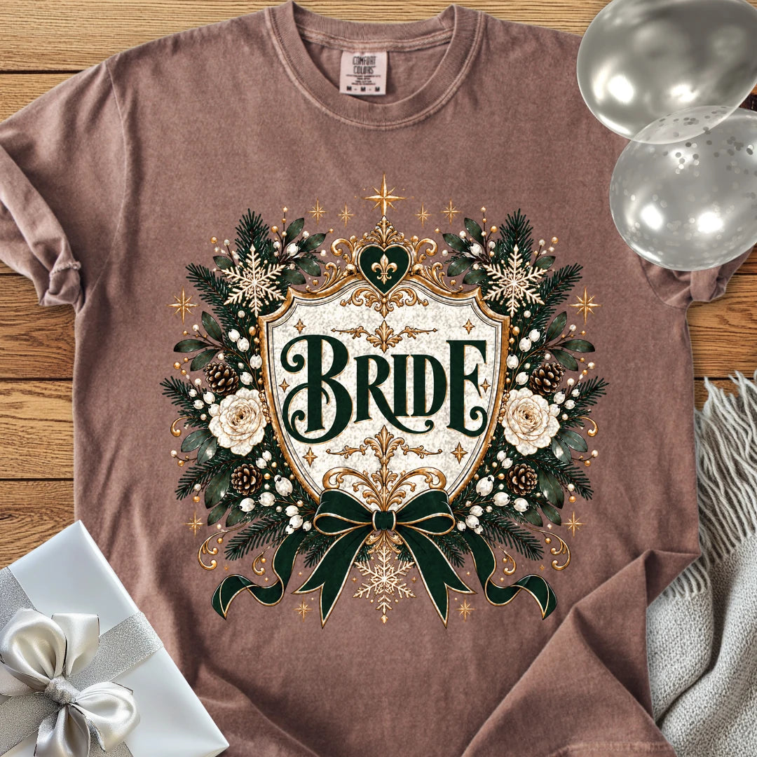 Bride - Premium Winter Heirloom Wedding T-Shirt - Espresso