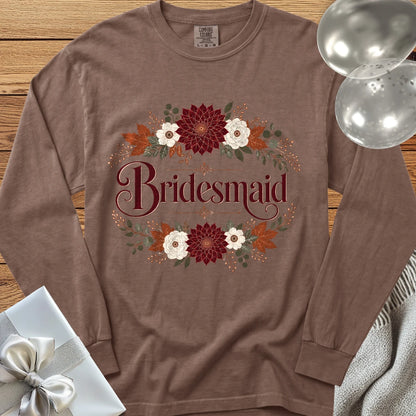 Bridesmaid - Premium Wedding Long Sleeve T-Shirt - Espresso