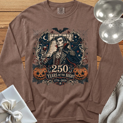 250 Years of the Night - Premium Halloween America 250 Long Sleeve T-Shirt - Espresso
