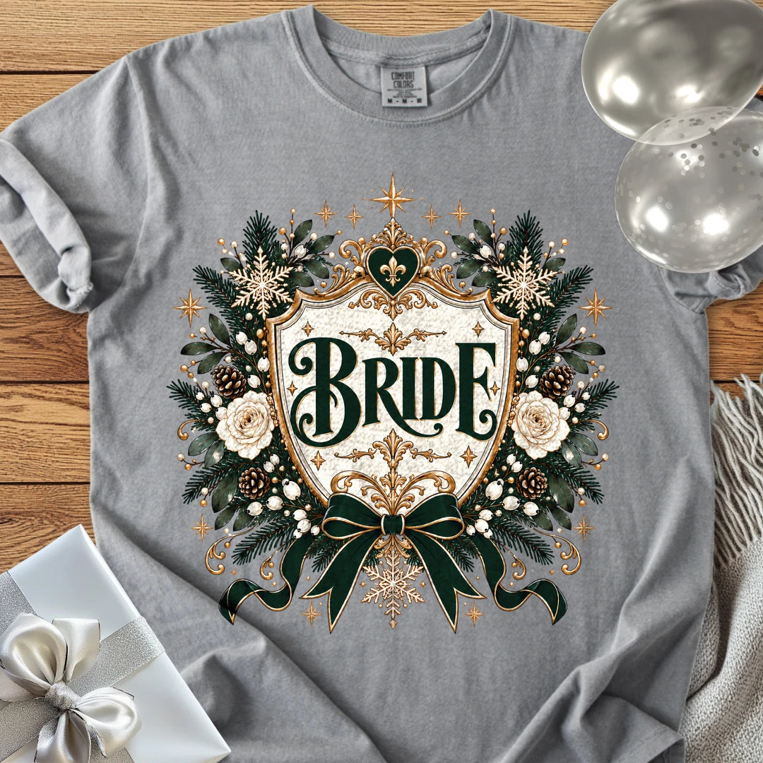 Bride - Premium Winter Heirloom Wedding T-Shirt - Grey