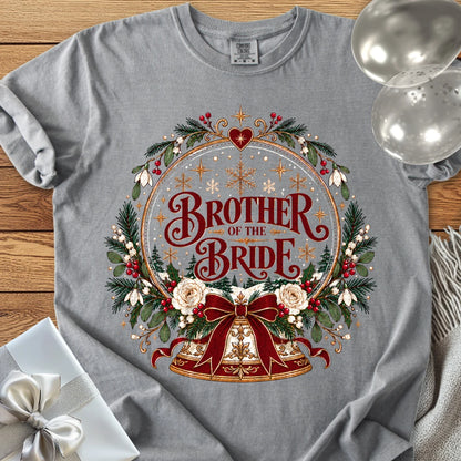 Brother of the Bride - Premium Snowglobe Wedding T-Shirt - Grey