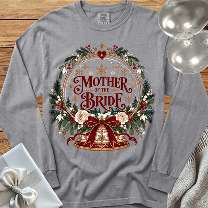 Mother of the Bride - Premium Snowglobe Wedding Long Sleeve T-Shirt - Grey