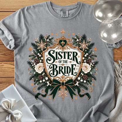 Sister of the Bride - Premium Winter Heirloom Wedding T-Shirt - Grey