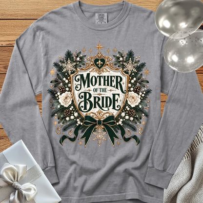 Mother of the Bride - Premium Winter Heirloom Wedding Long Sleeve T-Shirt - Grey