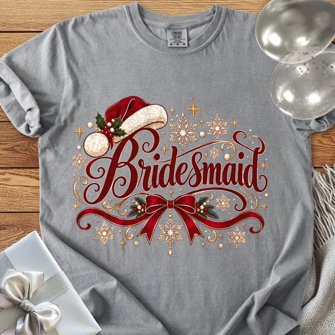 Bridesmaid - Premium Wedding T-Shirt - Grey