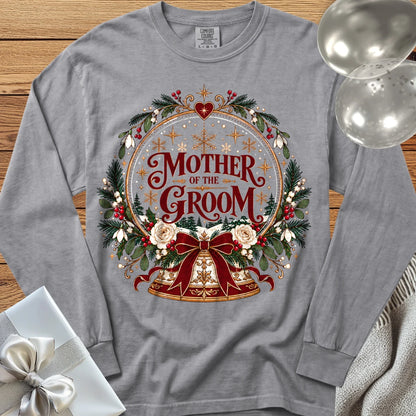 Mother of the Groom - Premium Snowglobe Wedding Long Sleeve T-Shirt - Grey