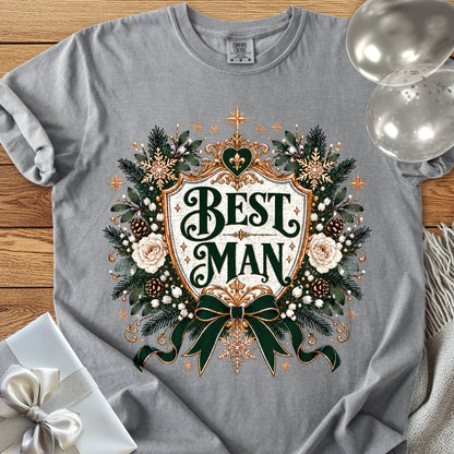 Best Man - Premium Winter Heirloom Wedding T-Shirt - Grey