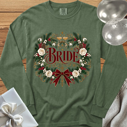 Bride - Premium Winter Crest Wedding Long Sleeve T-Shirt - Hemp
